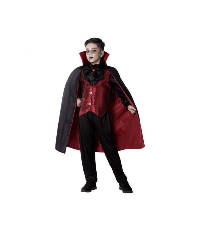 Déguisement pour enfant - 10 à 12 ans - Vampire - Noir et bordeaux