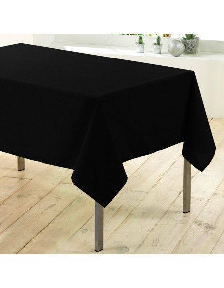 Nappe rectangulaire unie - 140 x 300 cm - Noir