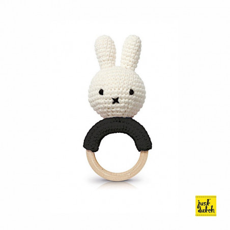 Anneau de dentition musicale - Miffy - L 10 x 4 x 4 cm - Noir