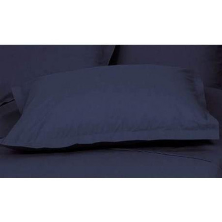 Taie d'oreiller en percale de coton - Manoir - 50 x 70 cm - Bleu marine