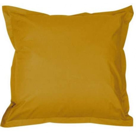 Taie d'oreiller en percale de coton - Manoir - 65 x 65 cm - Jaune