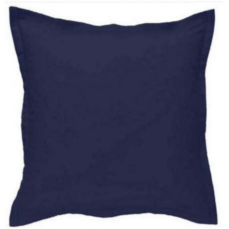 Taie d'oreiller en percale de coton - Manoir - 65 x 65 cm - Bleu marine