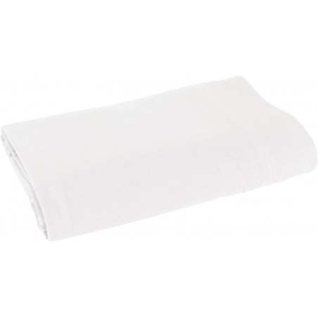 Drap plat en coton lavé Palace - Blanc - 240 x 300 cm