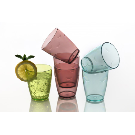 Lot de 8 verres incassables en plastique - 0,28 L - Coloris aléatoire