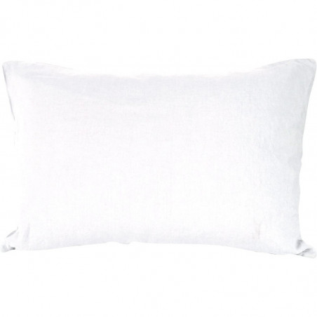 Taie d'oreiller sac lin lavé - Sonate - 50 x 70 cm - Extra blanc