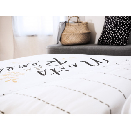 Parure de couette réversible - 240 x 220 cm - Rêves - Blanc
