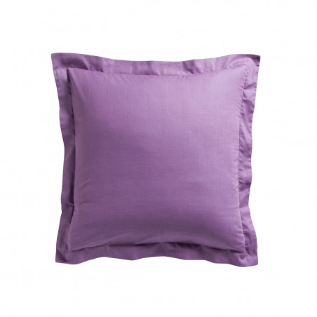 Taie d'oreiller en percale de coton - 75 x 75 cm - Violet
