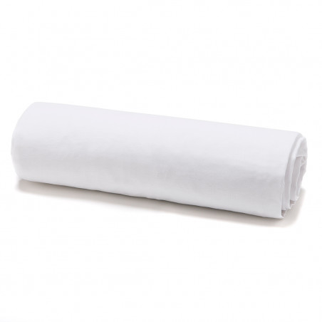 Drap housse en percale coton - Premium - l 140 x L 190 cm - Blanc