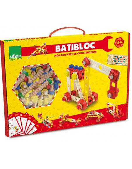 Jeu de construction 100 pièces en bois - Batibloc - 4 à 8 ans