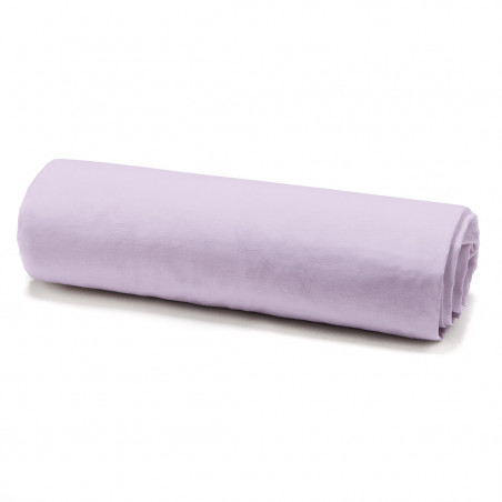 Drap housse en coton - l 140 x L 190 cm - Rose pâle