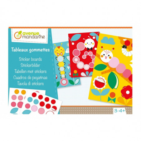 Tableaux gommettes - Chenilles - Coffret créatif