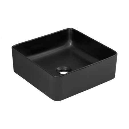 Vasque en céramique Slim - 37 x 37 x 13 cm - Noir