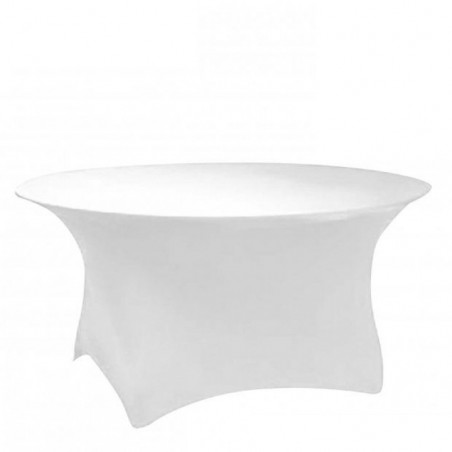 Housse pour table de réception - D 122 x H 74 cm - Blanc