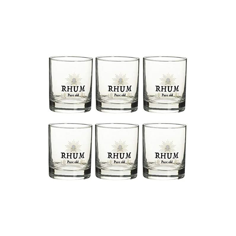 Lot de 6 verres à rhum blend 30cl transparent - Conforama