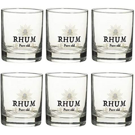 Lot de 6 verres à rhum - 30 cl - Verre