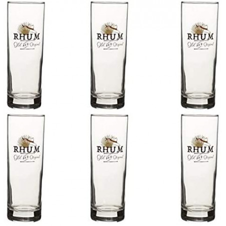 Lot de 6 verres à rhum - 31 cl - Verre