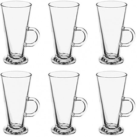 Lot de 6 verres avec anse - 28 cl - Mazagran - Verre