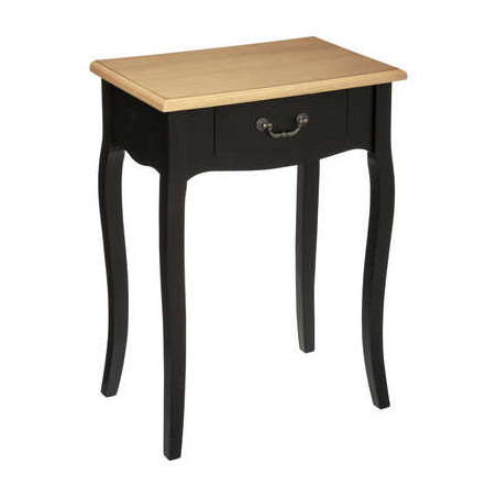 Table de chevet - Chrysa - L 47 x l 30 x H 65 cm - Noir