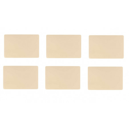 Lot de 6 sets de table Tenor - L 45 x l 30 cm - Polyuréthane - Beige