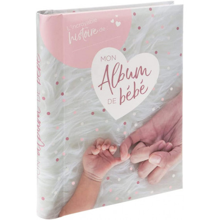 Livre de naissance - L 20.4 x l 25.5 cm - 100 pages - Rose