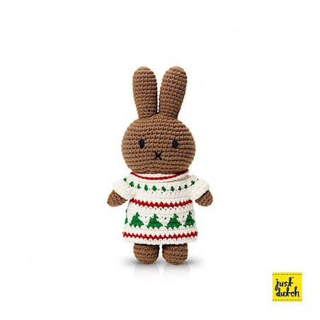 Peluche Melanie en crochet - L 10 x l 5 x H 25 cm - Noël