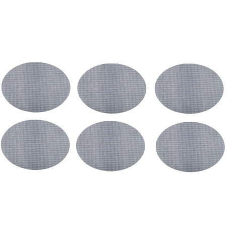 Lot de 6 sets de table - 48 x 35 cm - Texaline - Gris et blanc