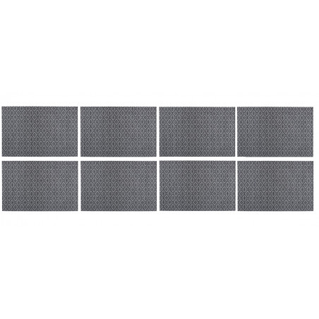 Lot de 8 sets de table géométriques - 45 x 30 cm - Noir