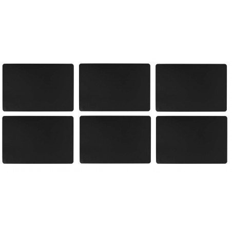 Lot de 6 sets de table Tenor - 45 x 30 cm - Noir