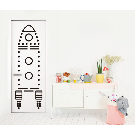 Sticker mural - 28 x 31 cm - Fusée