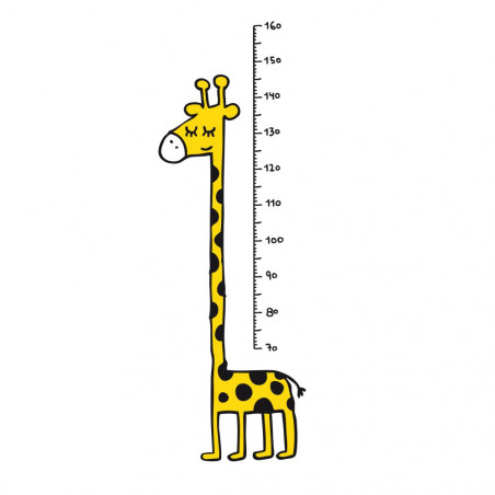 Sticker toise - H 160 cm - Girafe