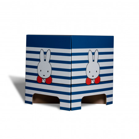 Tabouret en carton - 27 x 27 x 29 cm - Miffy - Bleu marine