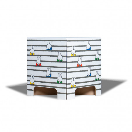 Tabouret en carton - 27 x 27 x 29 cm - Miffy - Blanc