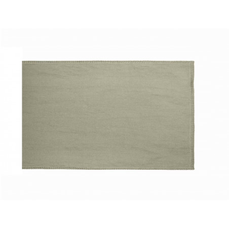 Chemin de table lin lavé - Romance - 60 x 140 cm - Vert pâle
