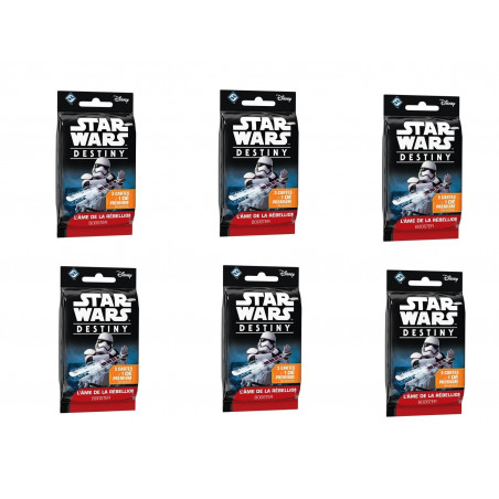 Star Wars : Destiny - Lot de 6 boosters L'Âme de la Rébellion - Jeux de cartes