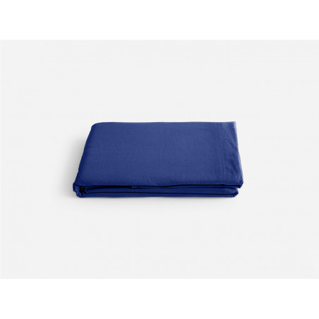 Drap plat lin lavé - Sonate - 270 x 300 cm - Bleu électrique
