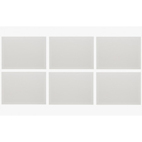 Lot de 6 sets de table - Takao - 33 x 46 cm - Blanc neige - PVC