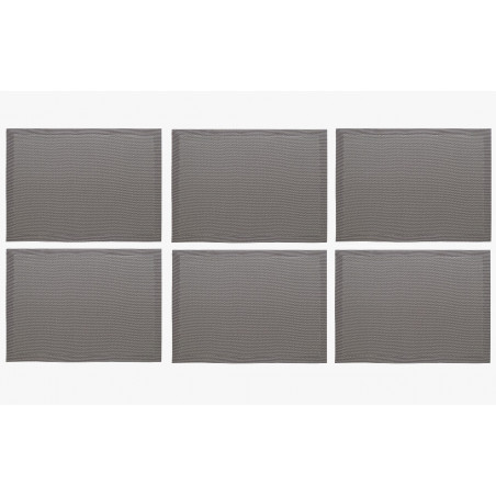 Lot de 6 sets de table - Takao - 33 x 46 cm - Ardoise - PVC