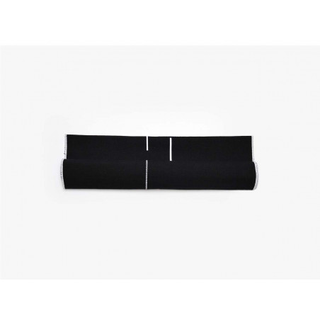 Chemin de lit/de table brodé en coton - Kamala - 65 x 200 cm - Noir ébène