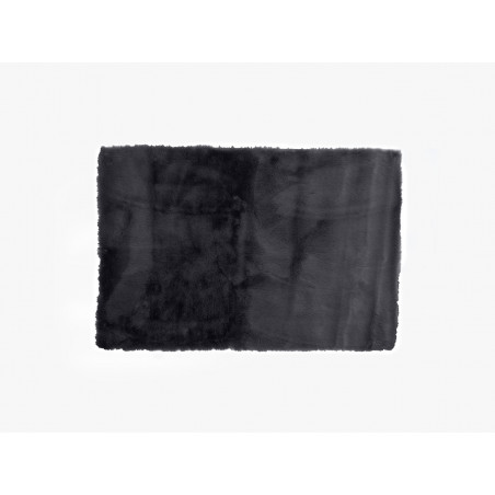 Tapis rectangulaire en fausse fourrure - Woodland - 180 x 240 cm - Noir ébène