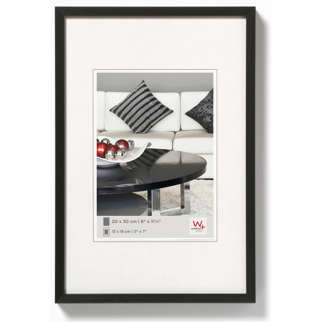 Cadre photo en alu brossé - Walther Chair - 40 x 60 cm - Noir