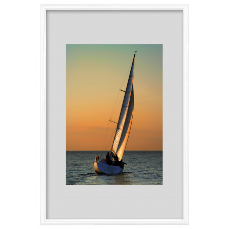 Cadre photo en plastique - Erica - 30 x 45 cm - Blanc