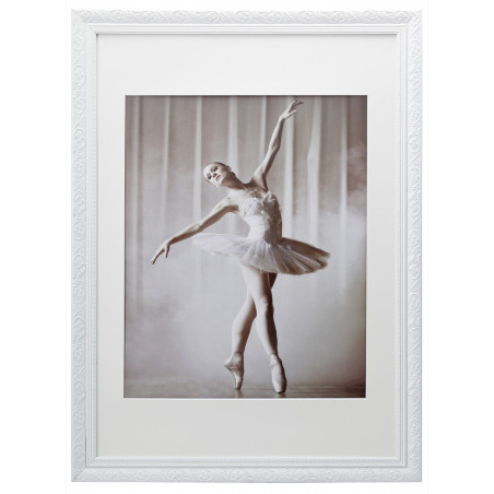 Cadre photo en bois - Walther Barock - 30 x 40 cm - Blanc