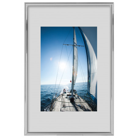 Cadre photo en plastique - Erica - 40 x 50 cm - Argent