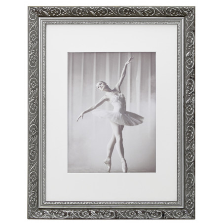 Cadre photo en bois - Walther Barock - 30 x 40 cm - Gris