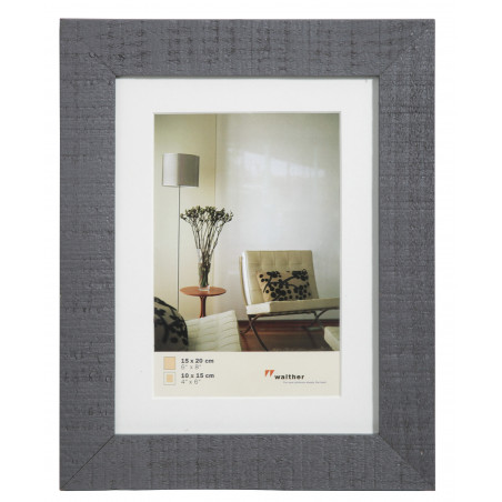 Cadre photo en résine - Walther Home - 30 x 45 cm - Gris foncé