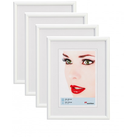 Lot de 4 cadres - Walther Galeria - 15 x 20 cm - Blanc