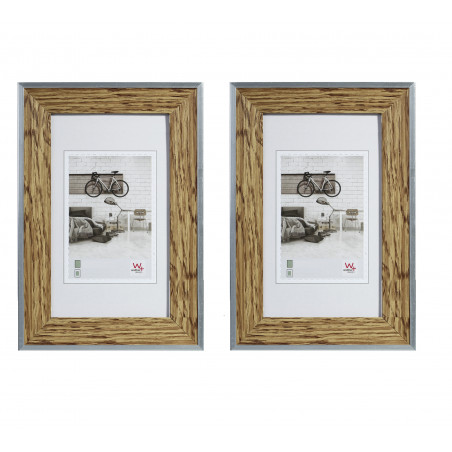 Lot de 2 cadres en résine - Walther Bohemian - 20 x 30 cm - Hêtre