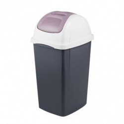 Poubelle de compost accrochable et repositionnable en plastique - 5L -  Taupe - L 18 x l 14 x H 24 cm