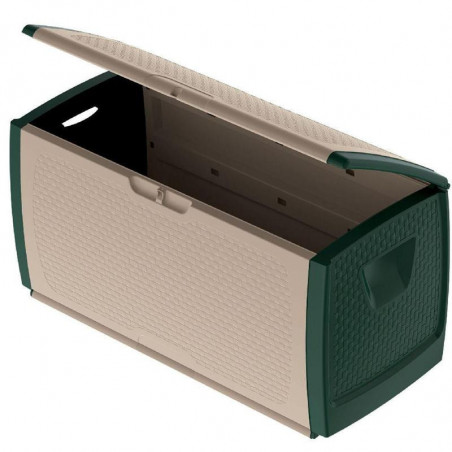 Coffre de rangement "Mettitutto Big" - Beige/Vert - 122 x 56 x 63 cm