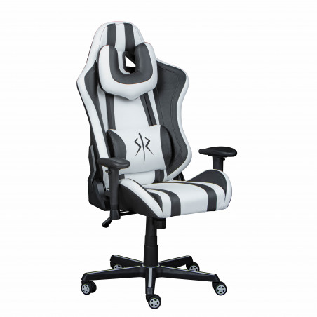 Chaise de bureau - Zoro - 70 x 59 cm - Noir et blanc